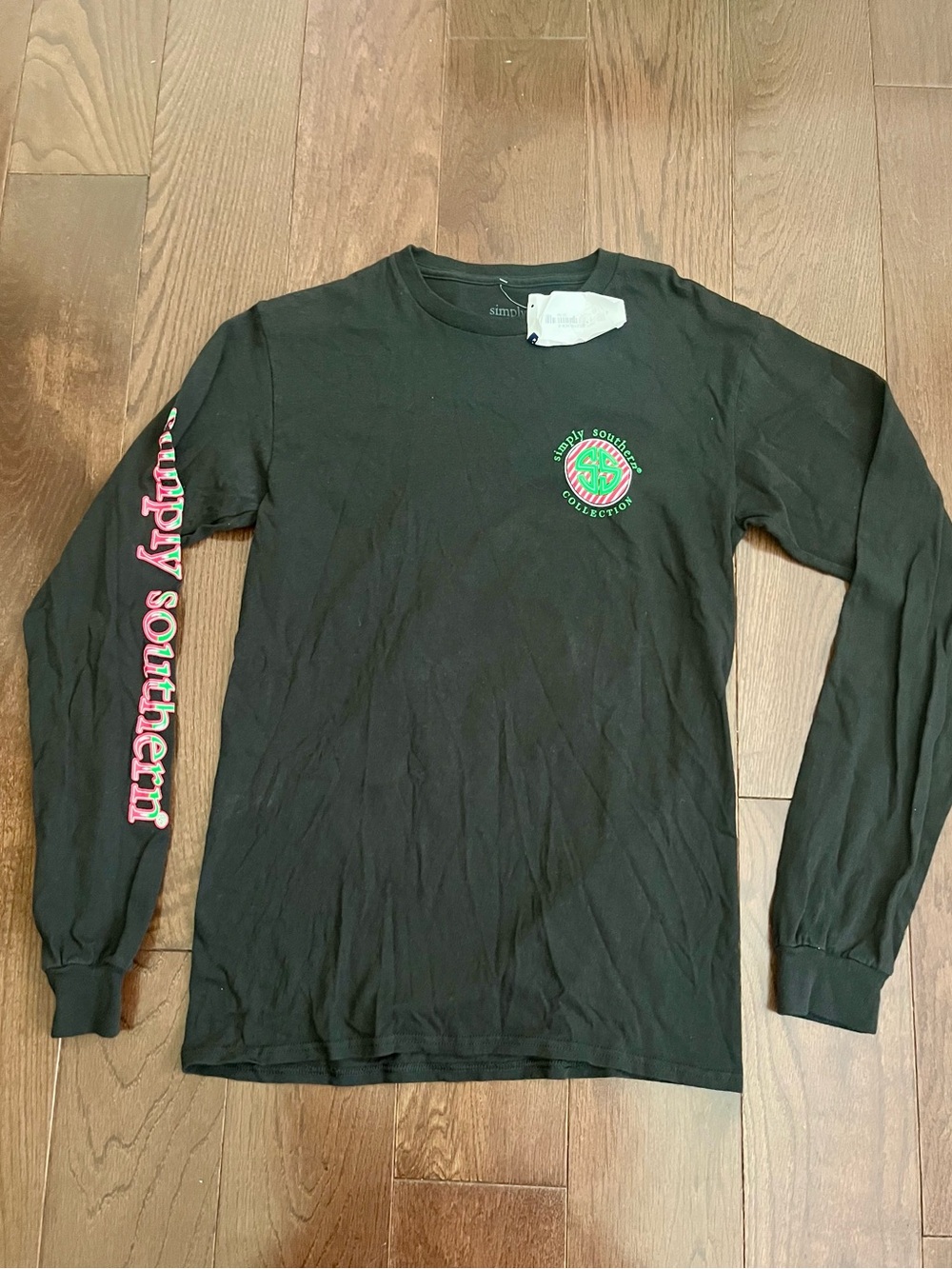 Simply Southern Christmas Long Sleeve Logo T-Shirt - Black